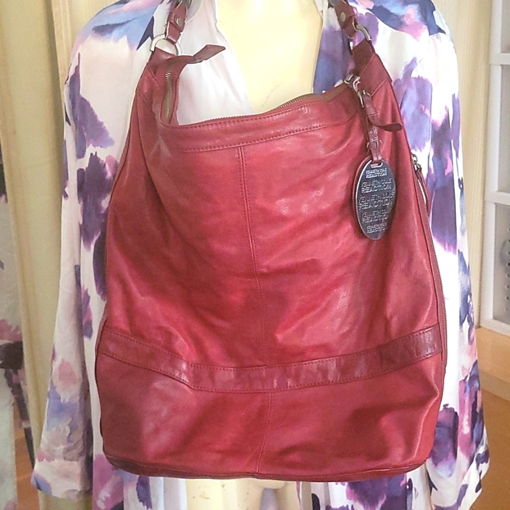 Kenneth Cole Leather bucket bag